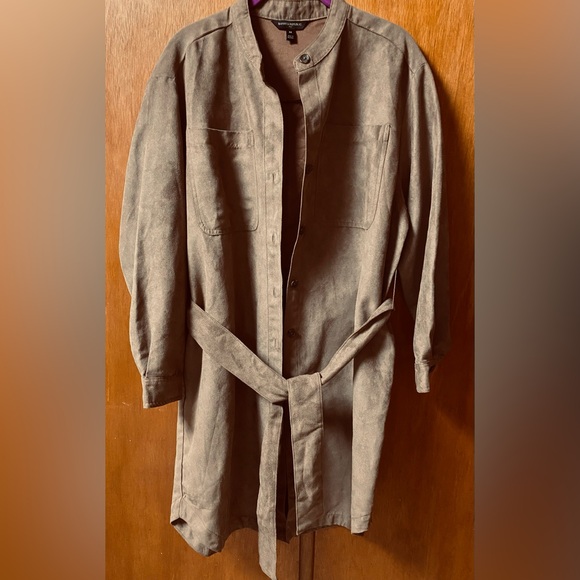 Banana Republic Vegan (Faux) Suede Shirt Dress - Picture 2 of 16